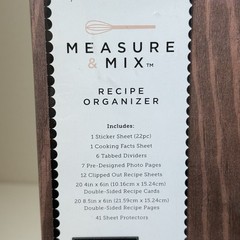 Recipe Book Organizer 3 Ring Binder Farmers Market Theme 9×9.5” Dividers Cards