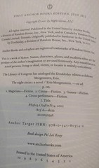 Night Circus : A Novel by Erin Morgenstern (2012, Trade Paperback)