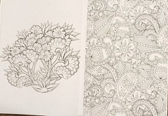 Kick Back & Color to Music Set of 2 Floral and Patterns NEW