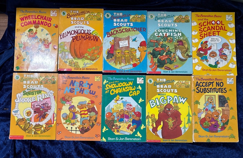 Lot of 10 The Berenstain Bears BIG Chapter Books By Stan & Jan Berenstain