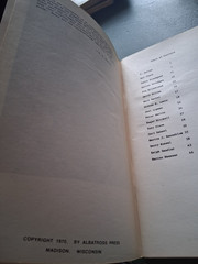 Albatross Number One. RARE literary mag; 1970; Madison; Toby Olson, more.