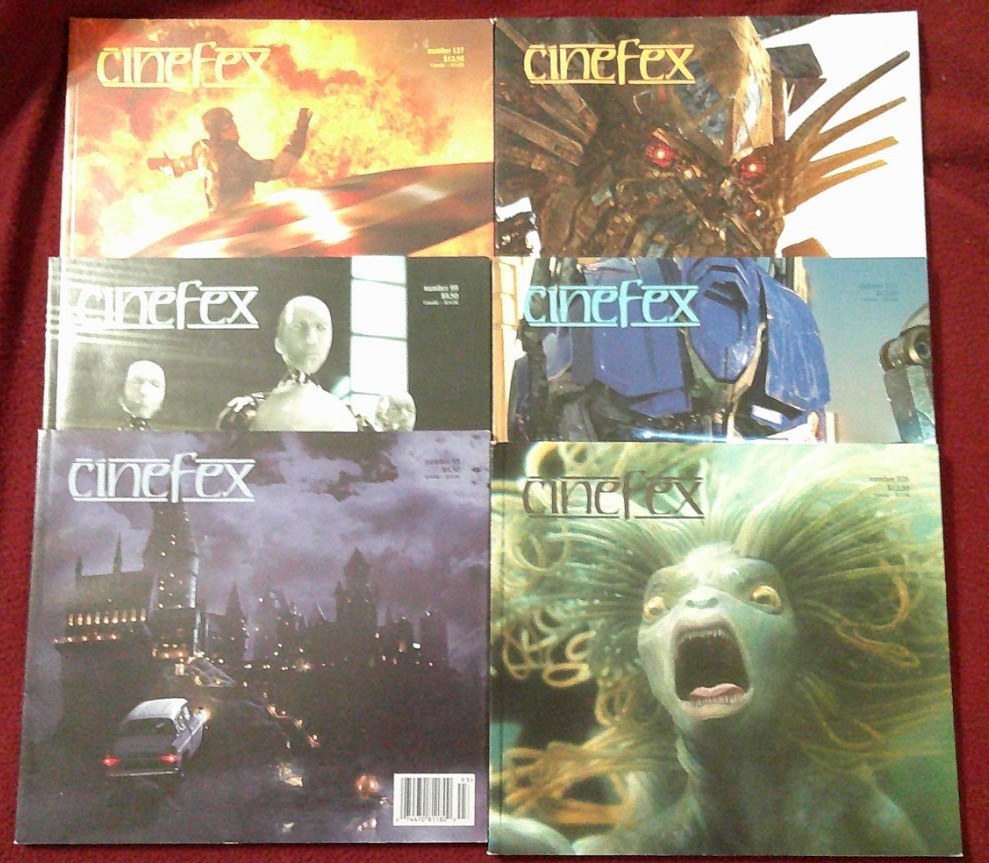 Cinefex Harry Potter 6 issue bundle 93, 99, 105, 111, 119 & 127 w/ Transformers