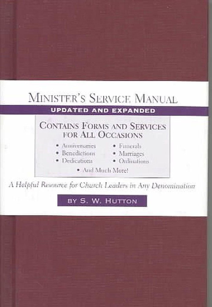 Minister`s Service Manual by Samuel Ward Hutton (English) Hardcover Book