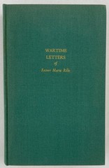 Wartime Letters of Rainer Maria Rilke 1914-1921, 1940, 1st Ed. 1st Printing HCDJ