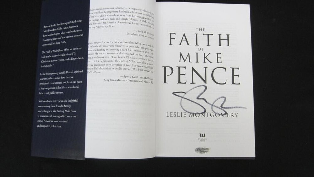 The Faith of Mike Pence (Signed) by Mike Pence w/COA Montgomery, Leslie Book
