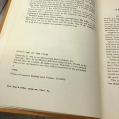vtg textbook 1955 Shopwork on the Farm ranch homestead country collectible FFA
