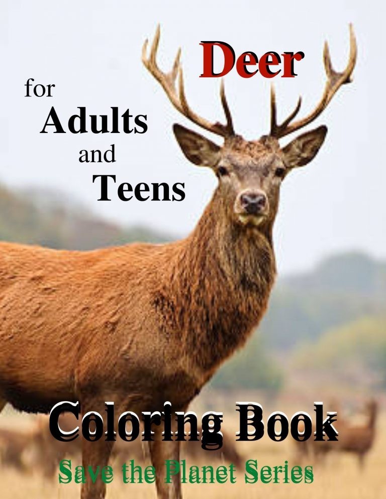 Deer best Coloring Book for Adults and Teens 108 Pages 8.5 x 11 for All Ages