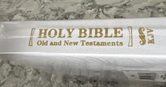 The Holy Bible King James Version Old New Testament White Cover KJV Sealed