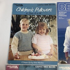Lot of 13 Vintage Knitting Pattern Books Magazines Leaflets Sweaters Men & Women