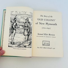 The Story of the Old Colony of New Plymouth by Samuel Eliot Morison HC DJ 1st Ed