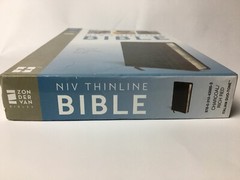 NIV Thinline Bible Charcoal/Maroon Christs Word Red 8.5x5x1 Silver Pg Edges Gift