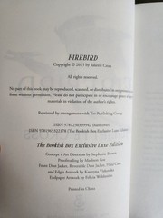 Juliette Cross Firebird 2025 Signed Bookish Box Exclusive Deluxe HC Edition