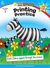 Printing Practice, Grade 2 (Home Workbooks) – – Paperback – Good