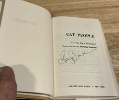Cat People Film Novelization SIGNED By Gary Brandner Fawcett 1982 Hardcover BCE