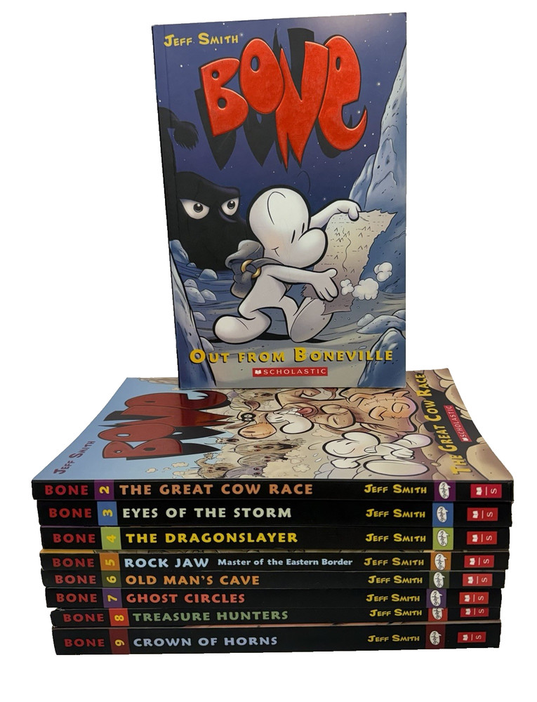 Jeff Smith Vol 1-9 Bone Complete Comic Series Set Graphix Scholastic Lot Graphic