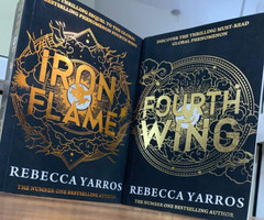 Iron Flame + Fourth wing by Rebecca Yarros Paperback 2 books set