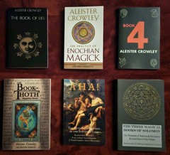 6 book Aleister Crowley lot Enochian Magick AHA! 4 of Thoth Lies The Bks Solomon