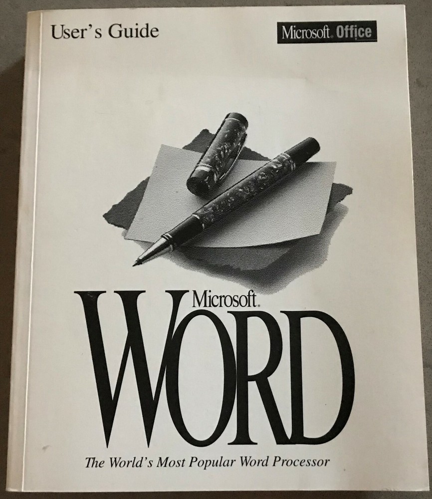 MICROSOFT WORD – USER’S GUIDE -Soft Cover -Version 6.0 – 1st Edition -862-pages