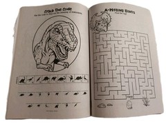 DINO RRAWRR! Dinosaurs Coloring/Activity Book with Tear/Share Pages 🆕🆓 ship!