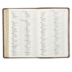 The Holy Bible Kings James Version Bible Thumb Indexed Red Letter / Brown NEW***