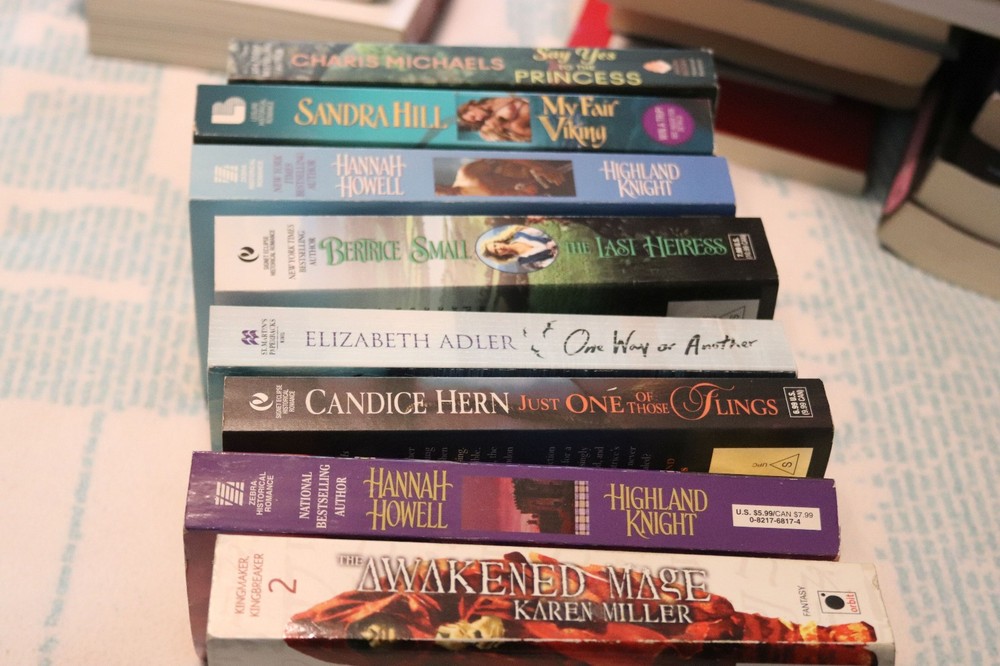 Lot of 8 Romance Paperbacks Various Authors Very Good Condition See Photos