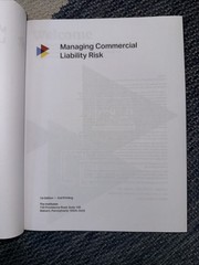 CPCU 552 Course Guide – Managing Commercial Liability Risk – New