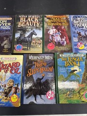 Lot 7 Abdo Illustrated Classics Hardcover Books Tom Sawyer Oz Wonderland Beauty