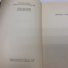 ANIMAL FARM hc George Orwell 1946