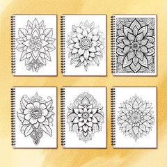 Spiral Coloring book -30 Sheets adult coloring book, 11.3 x 8.3 inches, 100g thi
