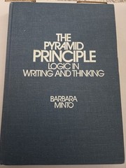 The Minto Pyramid Principle HC by Minto Barbara – Good 3rd Ed