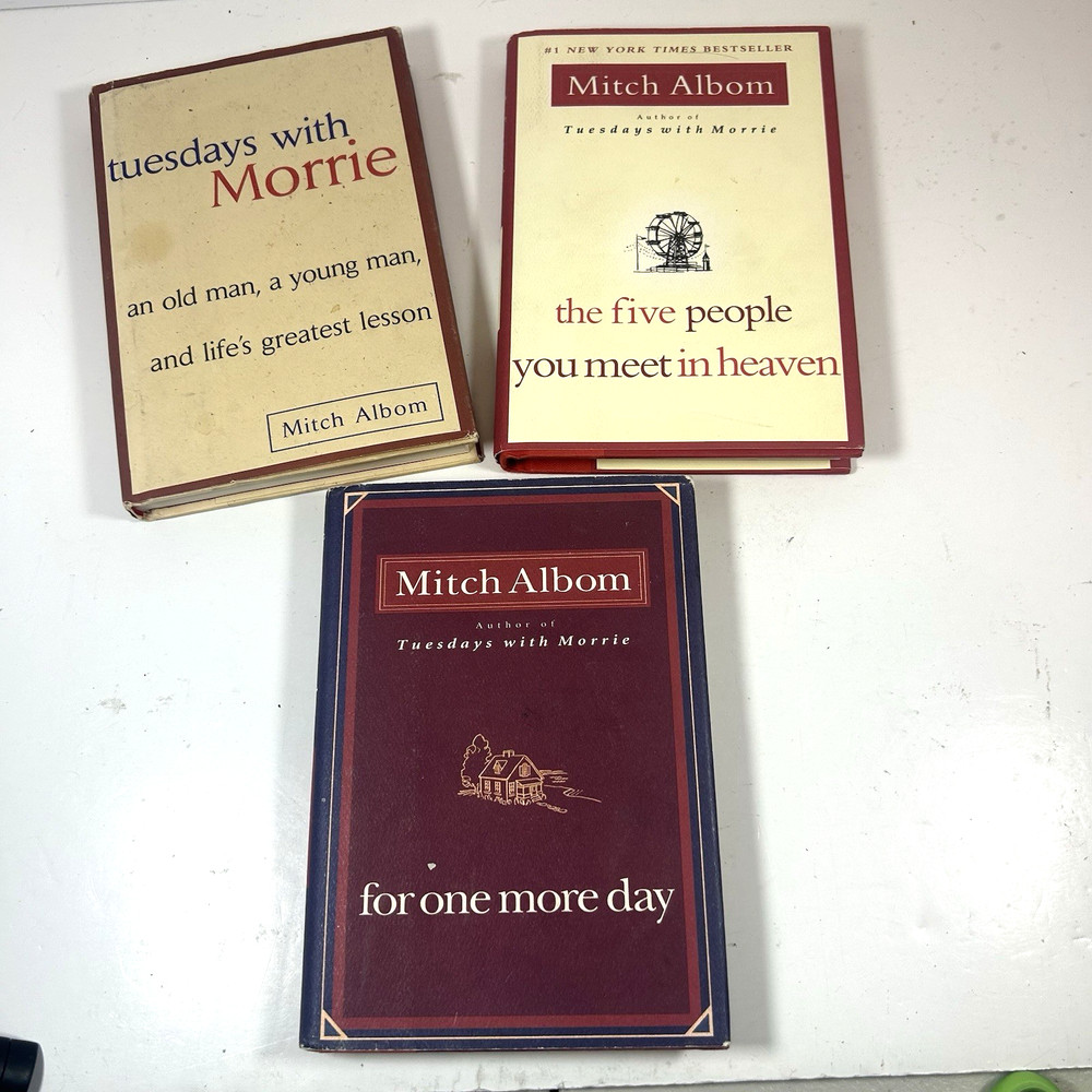 Mitch Albom Lot of 3: Tuesdays With Morrie / For One More Day / The Five People