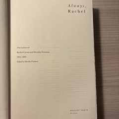 ALWAYS, RACHEL: THE LETTERS OF RACHEL CARSON AND DOROTHY Freeman