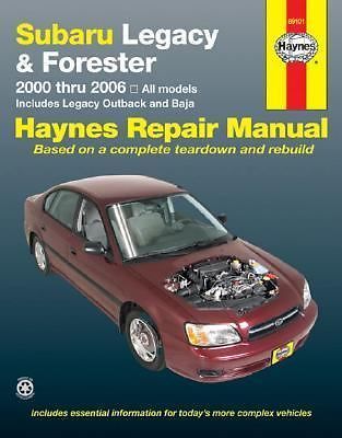 Subaru Legacy & Forester, 2000-2006 (Haynes Repair Manuals) Haynes Paperback Us