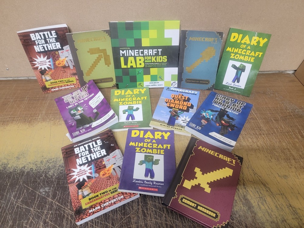 Lot of 6 Minecraft Guide Mojang Gamers Adventure Diary Chapter Book Random MIX