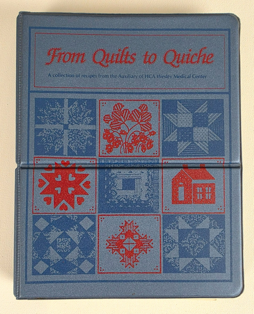 From Quilts To Quiche Cookbook Recipes 288 Pages Vintage Hardcover Notebook