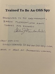Trained to Be an OSS Spy HAND SIGNED by Helias Doundoulakis Great Inscription