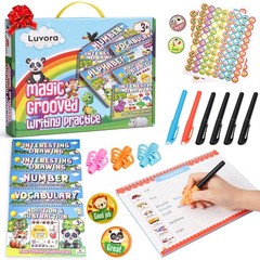 Magic Grooved Writing Practice for Kids Age 3–5 Reusable Tracing Books & Prescho