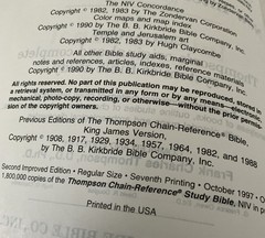 LIKE NEW***THOMPSON CHAIN-REFERENCE BIBLE***NIV***GENUINE LEATHER