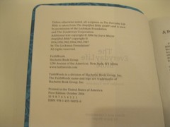 The Everyday Life Bible Teal LeatherLuxe Amplified Bible Joyce Meyer Faith Words