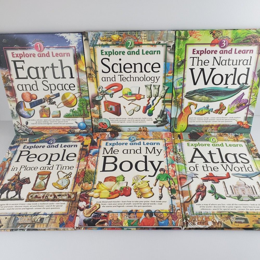 SW Advantage Lot of 6 Explore & Learn HC Homeschool Learning w Fold Out Maps