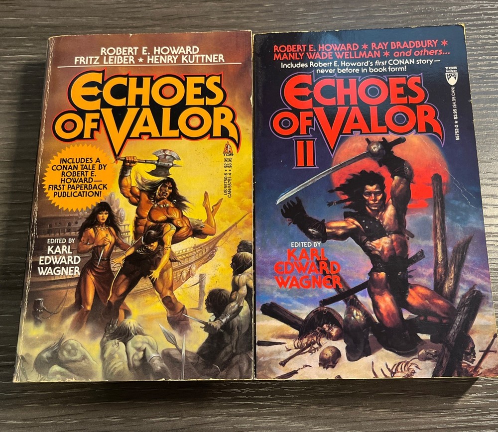 Echoes of Valor I &II Karl E. Wagner (MMPB) 2 Book Set. VG 1st/1st EB15