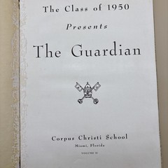 The Guardian 1950 Corpus Christi School Volume 2 Hardcover Yearbook Vintage