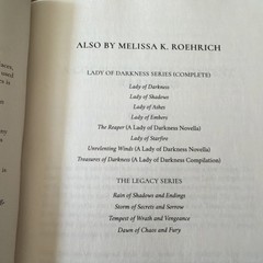 Rain of Shadows and Endings by Melissa K. Roehrich Paperback Legacy series #1
