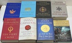 Outlander Novels Lot of 8 Diana Gabaldon Breath Fiery Cross Drums Of Autumn HCDJ