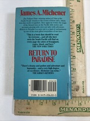 Return to Paradise – James A. Michener (Paperback, 1984)