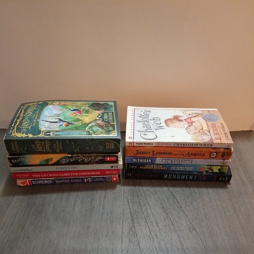 Lot of 10 Mixed Random Children’s Books and Young Adult Novels, Classic Stories