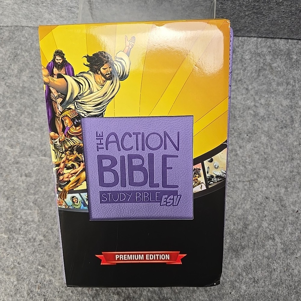 The Action Bible Study Bible ESV [Lavender Premium Edition, 1st Ed] Brand New