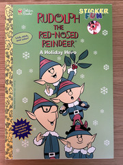 RUDOLPH THE RED-NOSED REINDEER Golden Books STICKER FUN Rare 1997 Unused MINT!