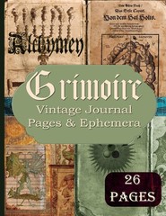 Grimoire Vintage Journal Pages & Ephemera: Alchemy Kit Includes 26 Alchemy P…