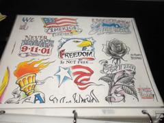 3 ring notebook Tattoo flash Varied artists Circa 2000 and up